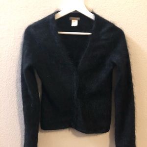J. Crew Angora Rabbit button up sweater XS